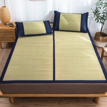 91家纺网 家纺一手货源 找家纺 懒猫 2020新款草席含手提包装 静谧蓝