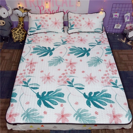 91家纺网 家纺一手货源 找家纺 （总）金爱家家纺 可机洗大版卡通冰丝空调凉席软实拍图1