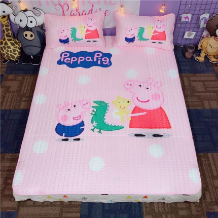 91家纺网 家纺一手货源 找家纺 （总）金爱家家纺 可机洗大版卡通冰丝空调凉席软实拍图1