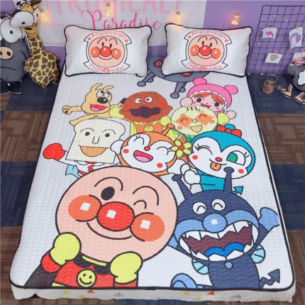 91家纺网 家纺一手货源 找家纺 （总）金爱家家纺 可机洗大版卡通冰丝空调凉席软实拍图1