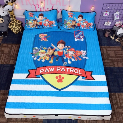 91家纺网 家纺一手货源 找家纺 （总）金爱家家纺 可机洗大版卡通冰丝空调凉席软实拍图1