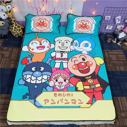 91家纺网 家纺一手货源 找家纺 （总）金爱家家纺 可机洗大版卡通冰丝空调凉席软实拍图1