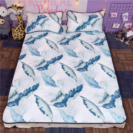 91家纺网 家纺一手货源 找家纺 （总）金爱家家纺 可机洗大版卡通冰丝空调凉席软实拍图1