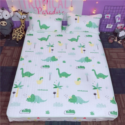 91家纺网 家纺一手货源 找家纺 （总）金爱家家纺 可机洗大版卡通冰丝空调凉席软实拍图1