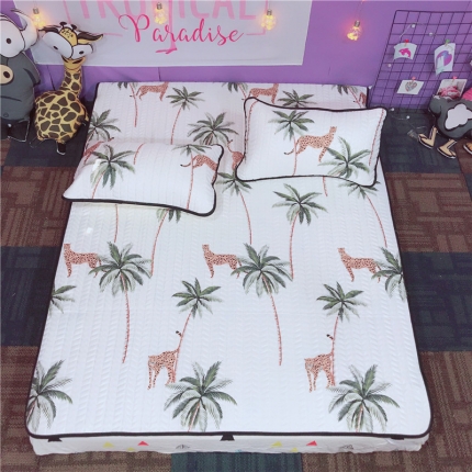 91家纺网 家纺一手货源 找家纺 （总）金爱家家纺 可机洗大版卡通冰丝空调凉席软实拍图1