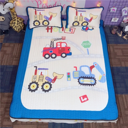 91家纺网 家纺一手货源 找家纺 （总）金爱家家纺 可机洗大版卡通冰丝空调凉席软实拍图1