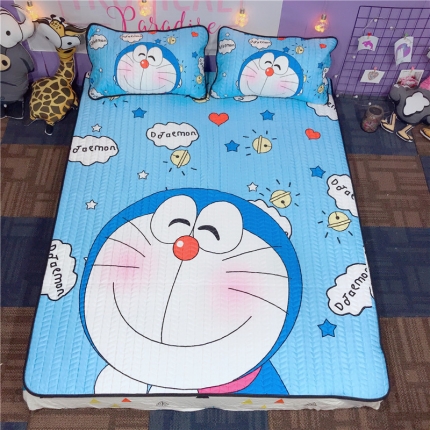 91家纺网 家纺一手货源 找家纺 （总）金爱家家纺 可机洗大版卡通冰丝空调凉席软实拍图1