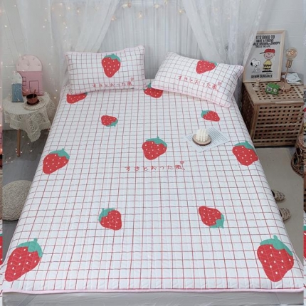 91家纺网 家纺一手货源 找家纺 （总）金爱家家纺 可机洗大版卡通冰丝空调凉席软实拍图1