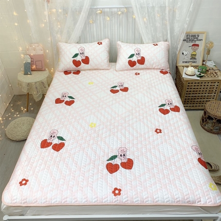 91家纺网 家纺一手货源 找家纺 （总）金爱家家纺 可机洗大版卡通冰丝空调凉席软实拍图1