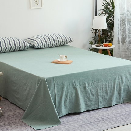 91家纺网 家纺一手货源 找家纺 无印色织全棉水洗棉床单单件纯棉被单床罩13861965070