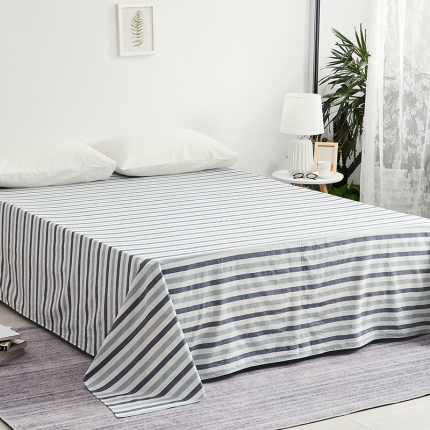 91家纺网 家纺一手货源 找家纺 无印色织全棉水洗棉床单单件纯棉被单床罩13861965070