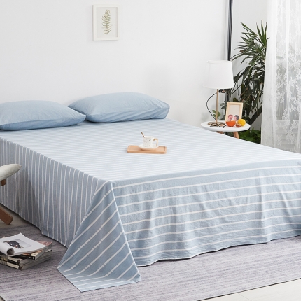 91家纺网 家纺一手货源 找家纺 无印色织全棉水洗棉床单单件纯棉被单床罩13861965070