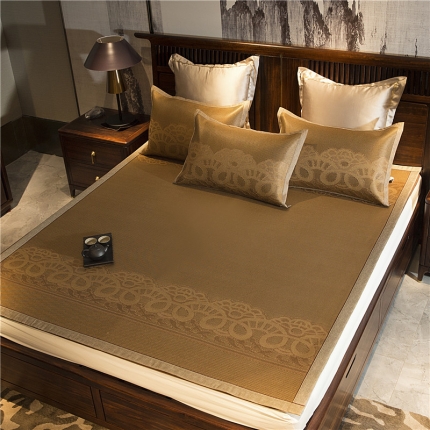 91家纺网 家纺一手货源 找家纺 苹果星家纺  2019新款夏冰藤席 金迷