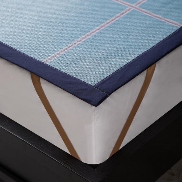 91家纺网 家纺一手货源 找家纺 苹果星家纺 2019数码印花印尼藤凉席三件套 春花秋月