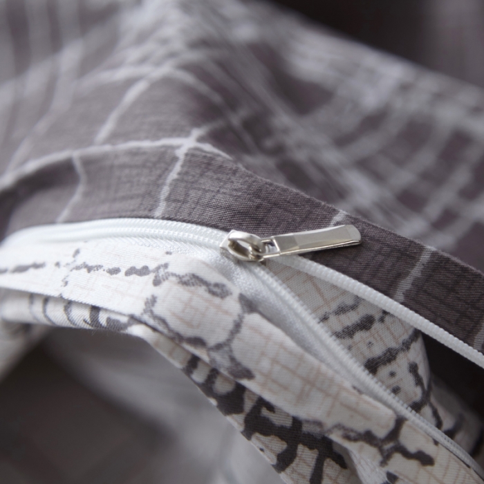 91家纺网 家纺一手货源 找家纺 （总）沐白 全棉全棉13372活性印花条格抽象系列四件套床单款