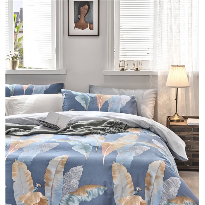 91家纺网 家纺一手货源 找家纺 沐白家纺 2019全棉全棉13372全棉花卉四件套 南风