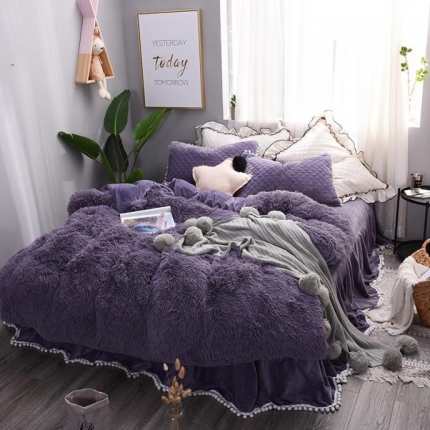 91家纺网 家纺一手货源 找家纺 （总）嗨购家纺 水貂绒四件套送抱枕（全有现货）