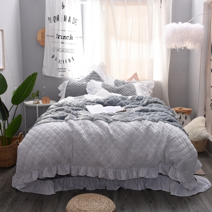 91家纺网 家纺一手货源 找家纺 （总）嗨购家纺 玉兔绒宝宝绒水晶绒珊瑚绒四件套