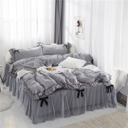 91家纺网 家纺一手货源 找家纺 （总）嗨购家纺 2018年水晶绒加厚款四件套