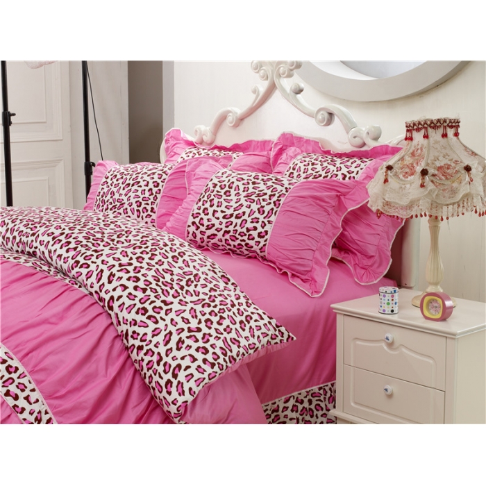 91家纺网 家纺一手货源 找家纺 琪格格纺织 全棉韩版四件套 公主派对-粉