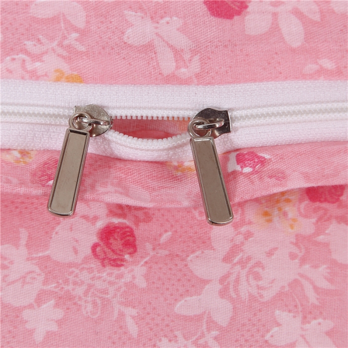 91家纺网 家纺一手货源 找家纺 琪格格纺织 全棉韩版四件套 玫瑰园－粉