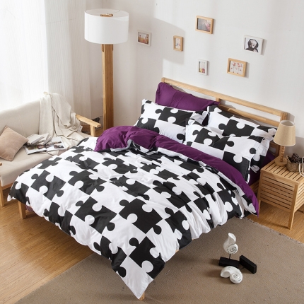 91家纺网 家纺一手货源 找家纺 （总）琪格格纺织 简约宜家全棉四件套床单款