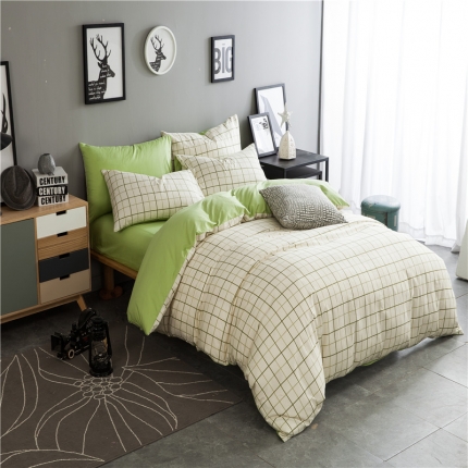 91家纺网 家纺一手货源 找家纺 （总）琪格格纺织 简约宜家全棉四件套床单款