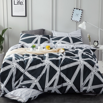 91家纺网 家纺一手货源 找家纺 （总）琪格格纺织 简约宜家全棉四件套床单款