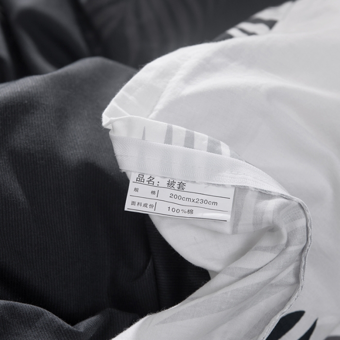 91家纺网 家纺一手货源 找家纺 琪格格 2018新品AB版小清新全棉四件套 叶宴