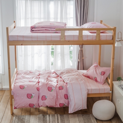 91家纺网 家纺一手货源 找家纺 （总）琪格格 2019新款学生宿舍三件套 床笠款