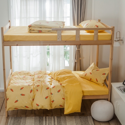 91家纺网 家纺一手货源 找家纺 （总）琪格格 2019新款学生宿舍三件套 床笠款