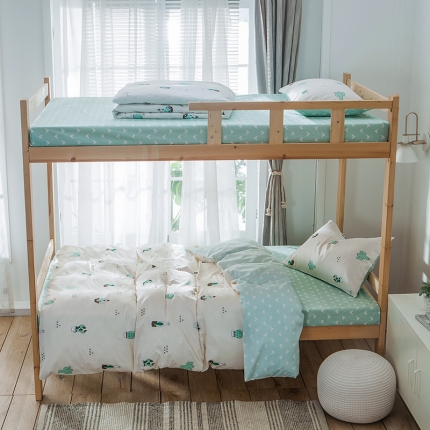 91家纺网 家纺一手货源 找家纺 （总）琪格格 2019新款学生宿舍三件套 床笠款