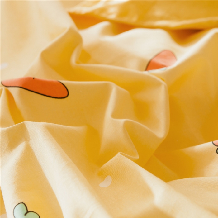 91家纺网 家纺一手货源 找家纺 琪格格 2019新款学生宿舍三件套床单款 XS-趣味萝卜纯色