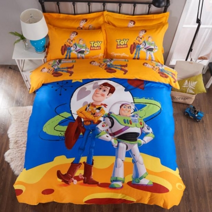 凯歌家纺 2017新款电子版迪士尼四件套床单款玩具总动员