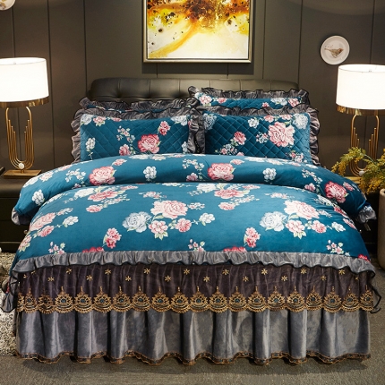 宜凡家纺 2019新款水晶绒印花系列单被套 华似锦