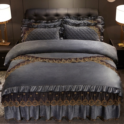 91家纺网 家纺一手货源 找家纺 （总）宜凡家纺 2019新款繁华似锦系列床裙四件套