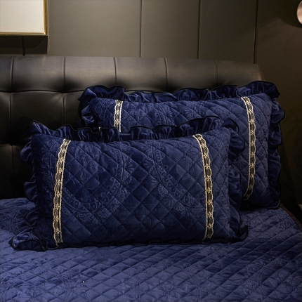 （总）宜凡家纺 2019新款水晶绒夹棉床裙枕套