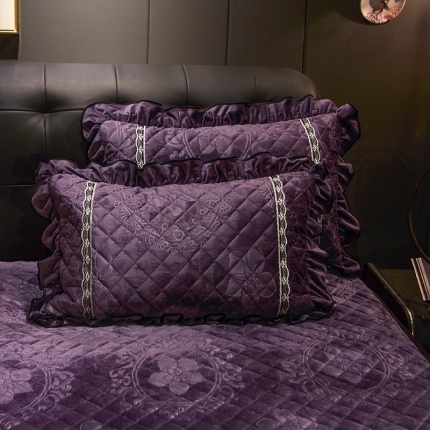 91家纺网 家纺一手货源 找家纺 （总）宜凡家纺 2019新款水晶绒夹棉床裙枕套