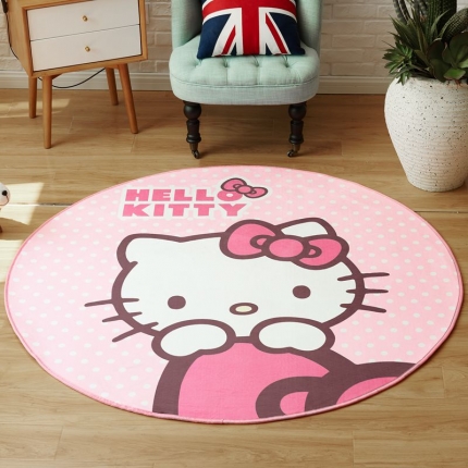 91家纺网 家纺一手货源 找家纺 （总）卡初家居 2018新款正版授权KT圆地垫