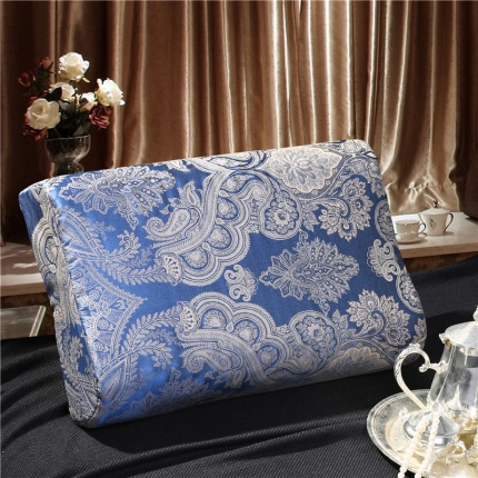 91家纺网 家纺一手货源 找家纺 希咪岚 新款莫代尔提花枕 蓝色