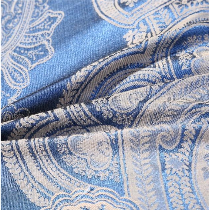 91家纺网 家纺一手货源 找家纺 希咪岚 新款莫代尔提花枕 蓝色