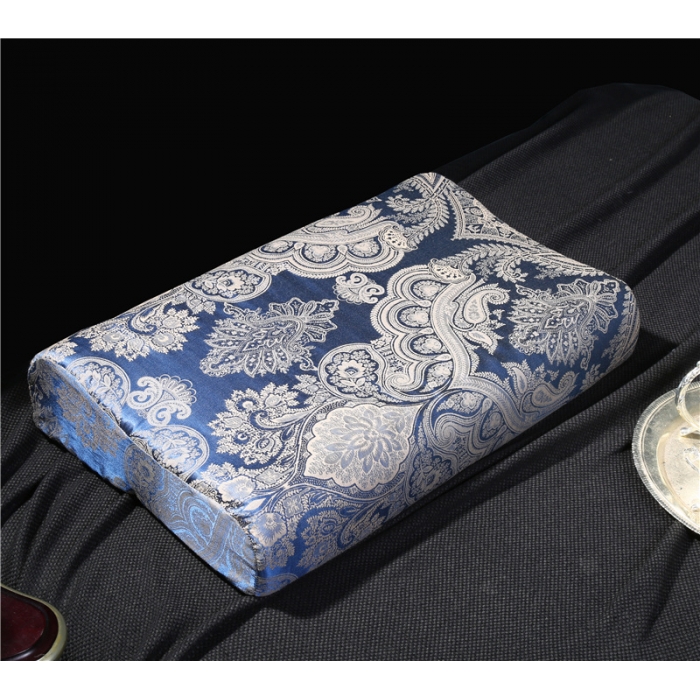 91家纺网 家纺一手货源 找家纺 希咪岚 新款莫代尔提花枕 蓝色