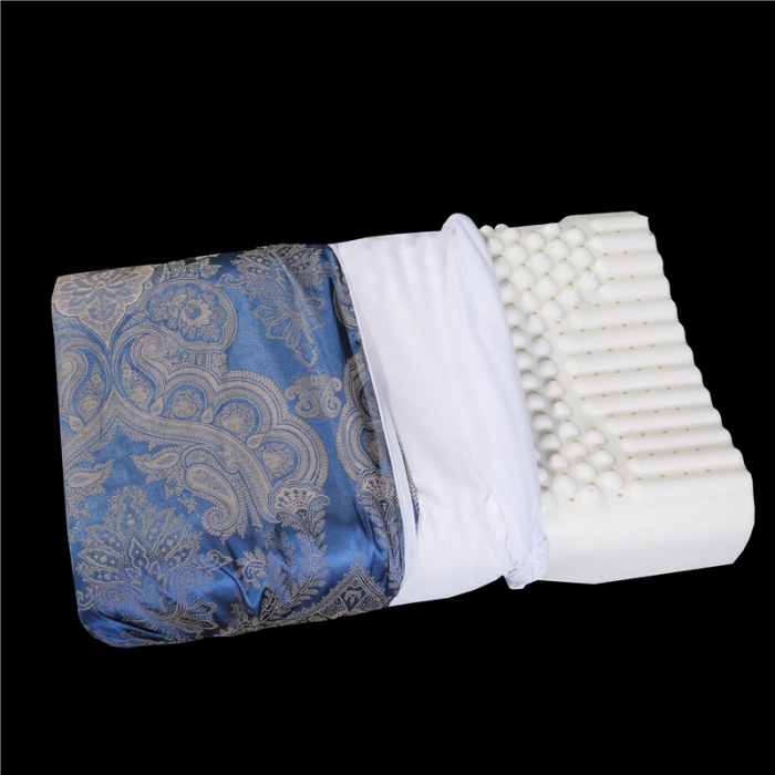 91家纺网 家纺一手货源 找家纺 希咪岚 新款莫代尔提花枕 蓝色