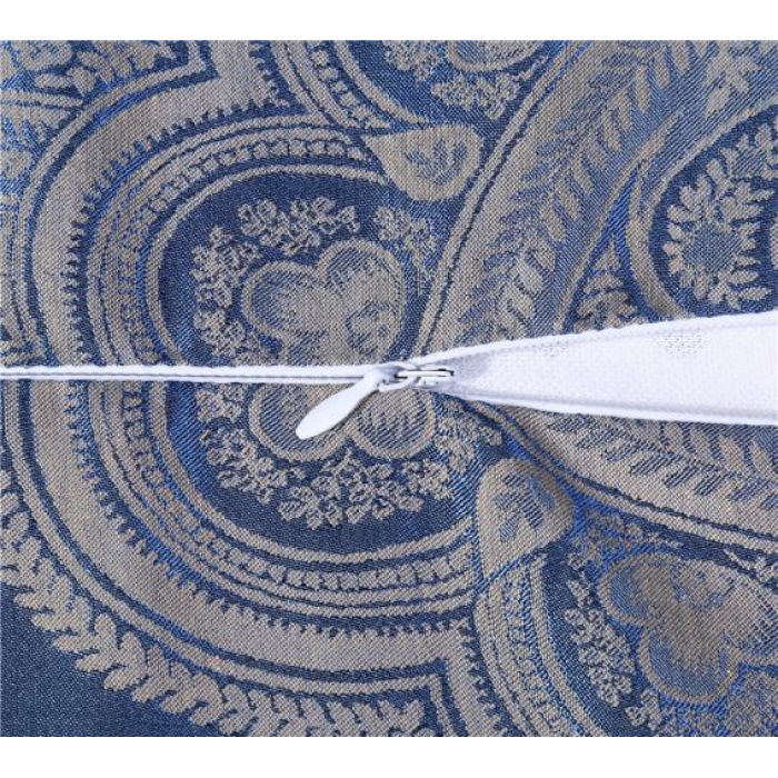 91家纺网 家纺一手货源 找家纺 希咪岚 新款莫代尔提花枕 蓝色