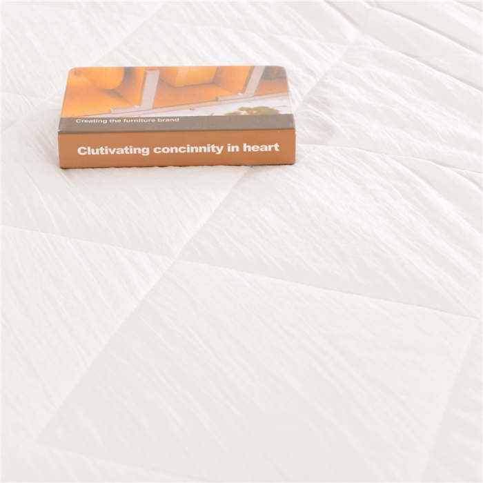 91家纺网 家纺一手货源 找家纺 畅畅家纺 双边荷叶边简约时尚款水洗棉夏被 奶白