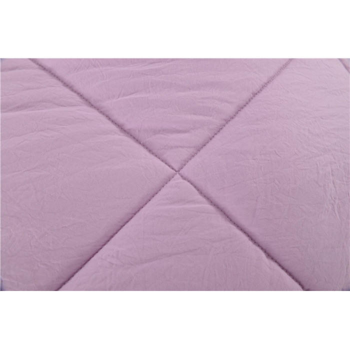 91家纺网 家纺一手货源 找家纺 畅畅家纺 简约时尚双层荷叶边纯色水洗棉冬被   紫色