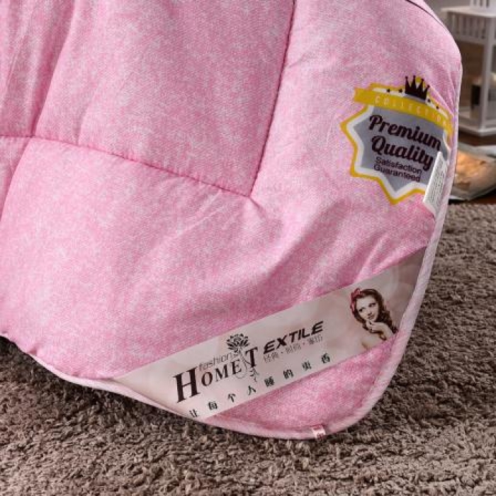 91家纺网 家纺一手货源 找家纺 畅畅家纺 亲肤绒磨毛羽丝绒冬被花满魁-粉