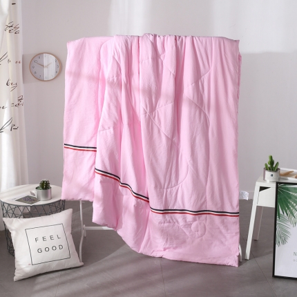 （总）畅畅家纺 水洗棉丝带款夏被