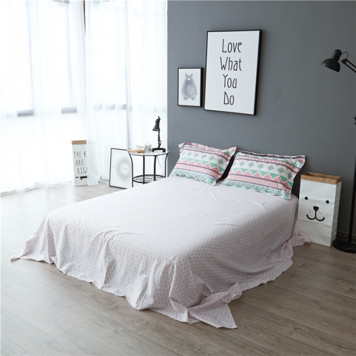 91家纺网 家纺一手货源 找家纺 （总）棉眠 13372全棉四件套床笠款