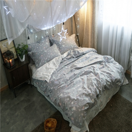 91家纺网 家纺一手货源 找家纺 棉眠 13372全棉四件套床单款安吉尔